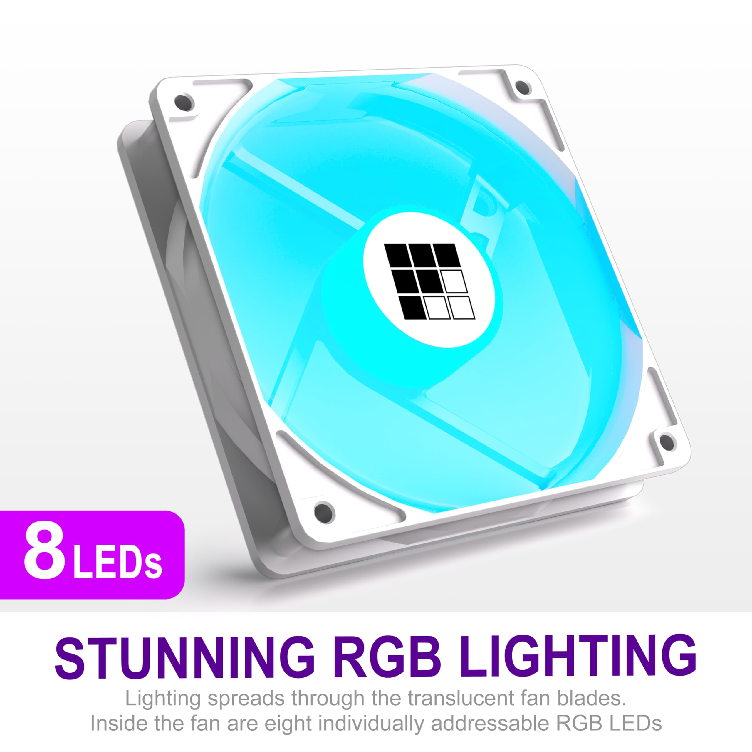 FOIFKIN Lot De 3 Ventilateurs PC ARGB PWM 120mm Inversés | Roulement Magnétique | Ventilateurs RGB Noir Avec Adaptateur