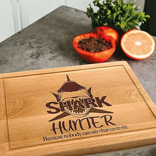 Miniatura 5 de Personalized Shark Charcuterie Board Custom Engraved Coochie Cutting Board Because No One Can Say Charcuterie Serving Board Customizable Shark