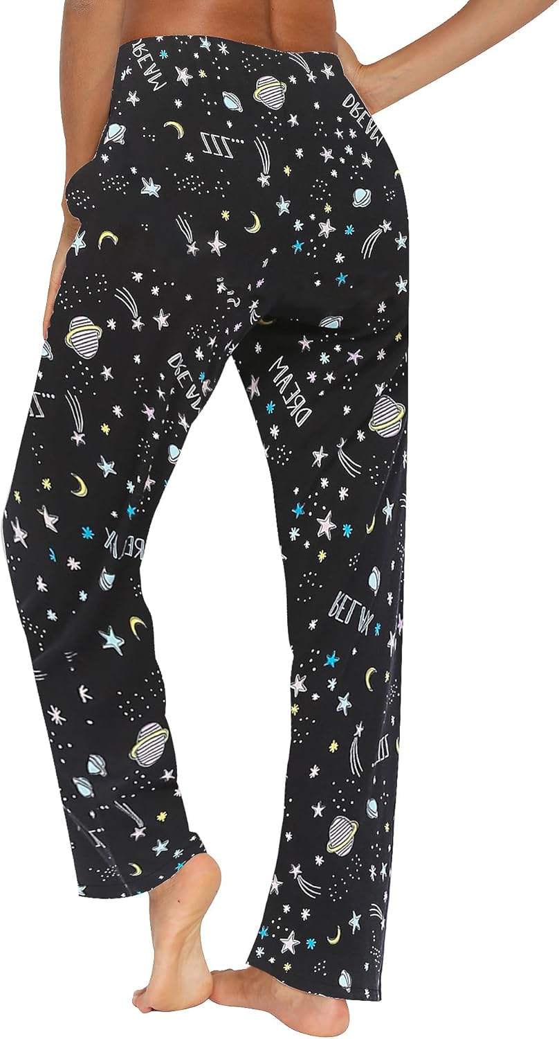 ENJOYNIGHT Women Cotton Lounge Pants Comfy Pajama Bottoms With Pockets&Drawstring - Image 4
