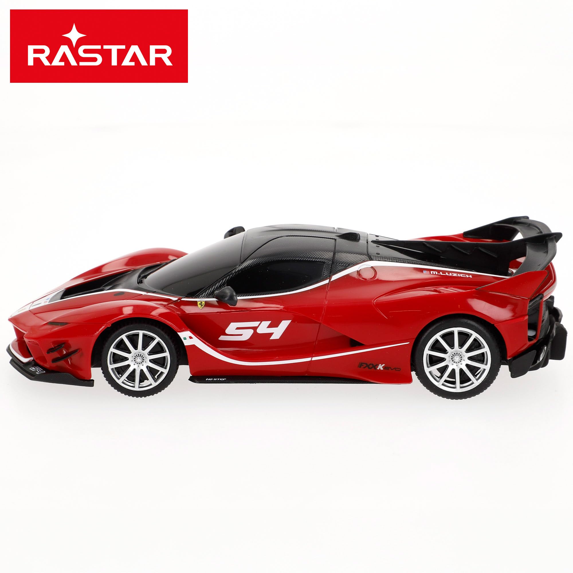 ColorBaby RASTAR Coche teledirigido Ferrari FXX K EVO, A Escala 1:24, con Licencia Oficial Ferrari, Mando a Distancia 2.4GHz, 6 Funciones de Movimiento, Requiere Pilas AA (46359)
