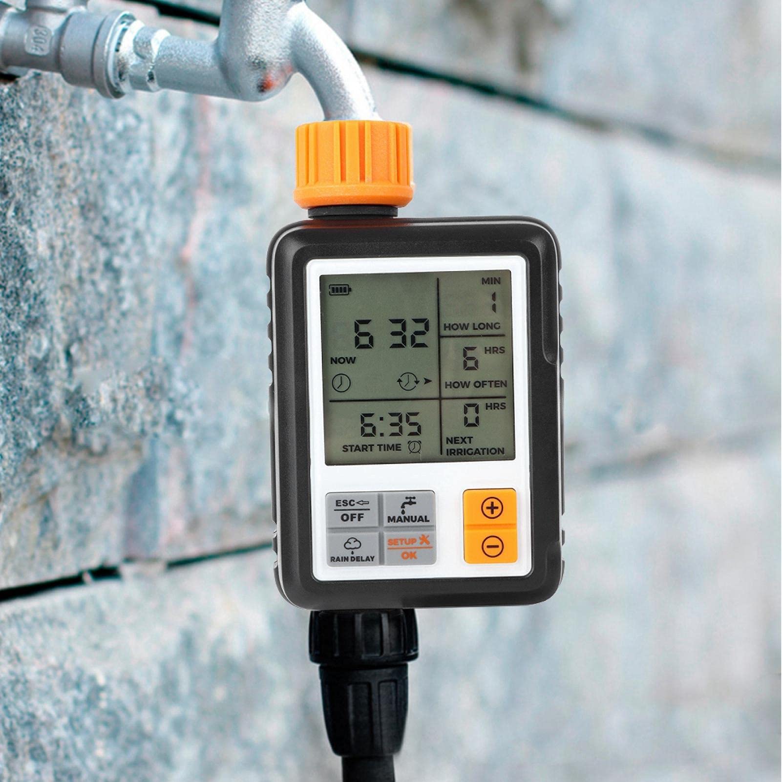 Timer per irrigazione da giardino con display LCD, timer per irrigazione da giardino automatico intelligente per irrigazione del di irrigazione