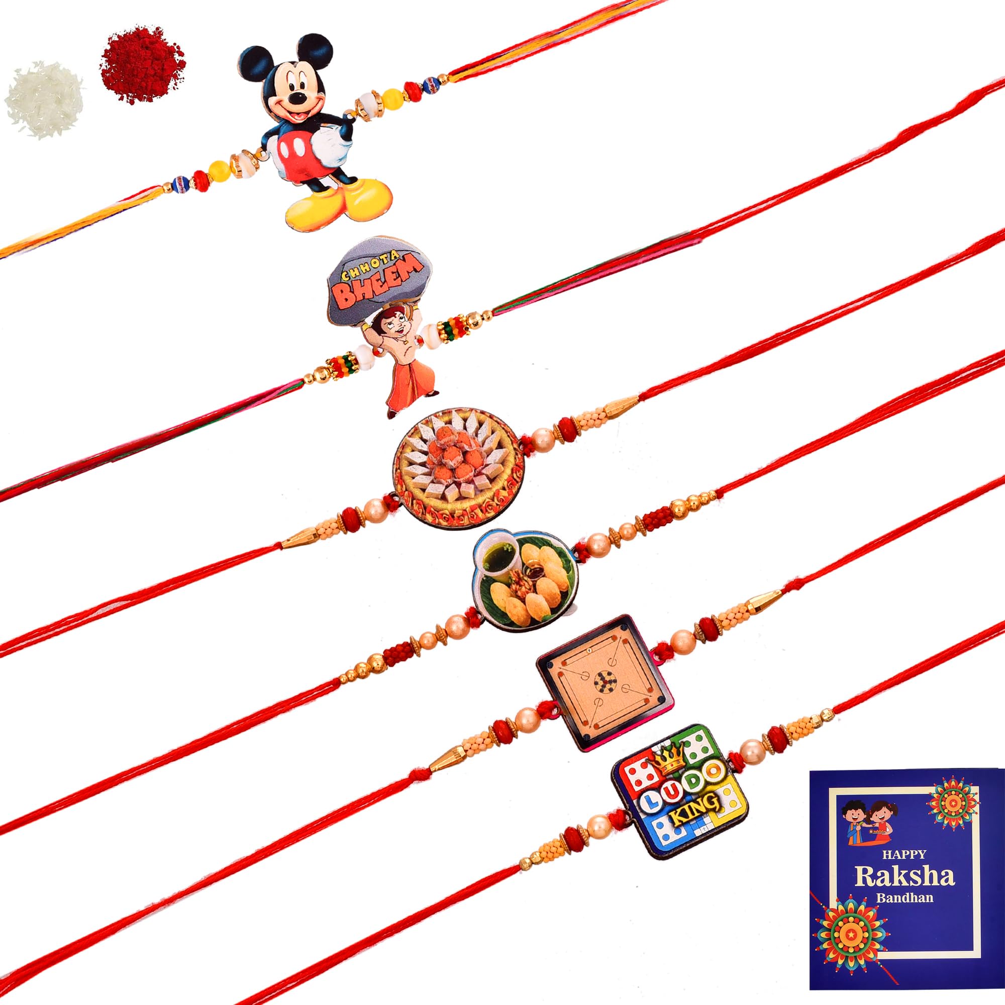 Pride Store Kids Rakhi Pack of Cartoon Character Rakhis with Roli Chawal, Rakhi for Bro, Little Bro Bhai, kid , Chota Bhai Bhaiya, Brother, Girls Boys Childrans Rakhi set Younger brother (Kids Rakhi Set P16) (B0B65X7RF5) Amazon Price History, Amazon Price Tracker