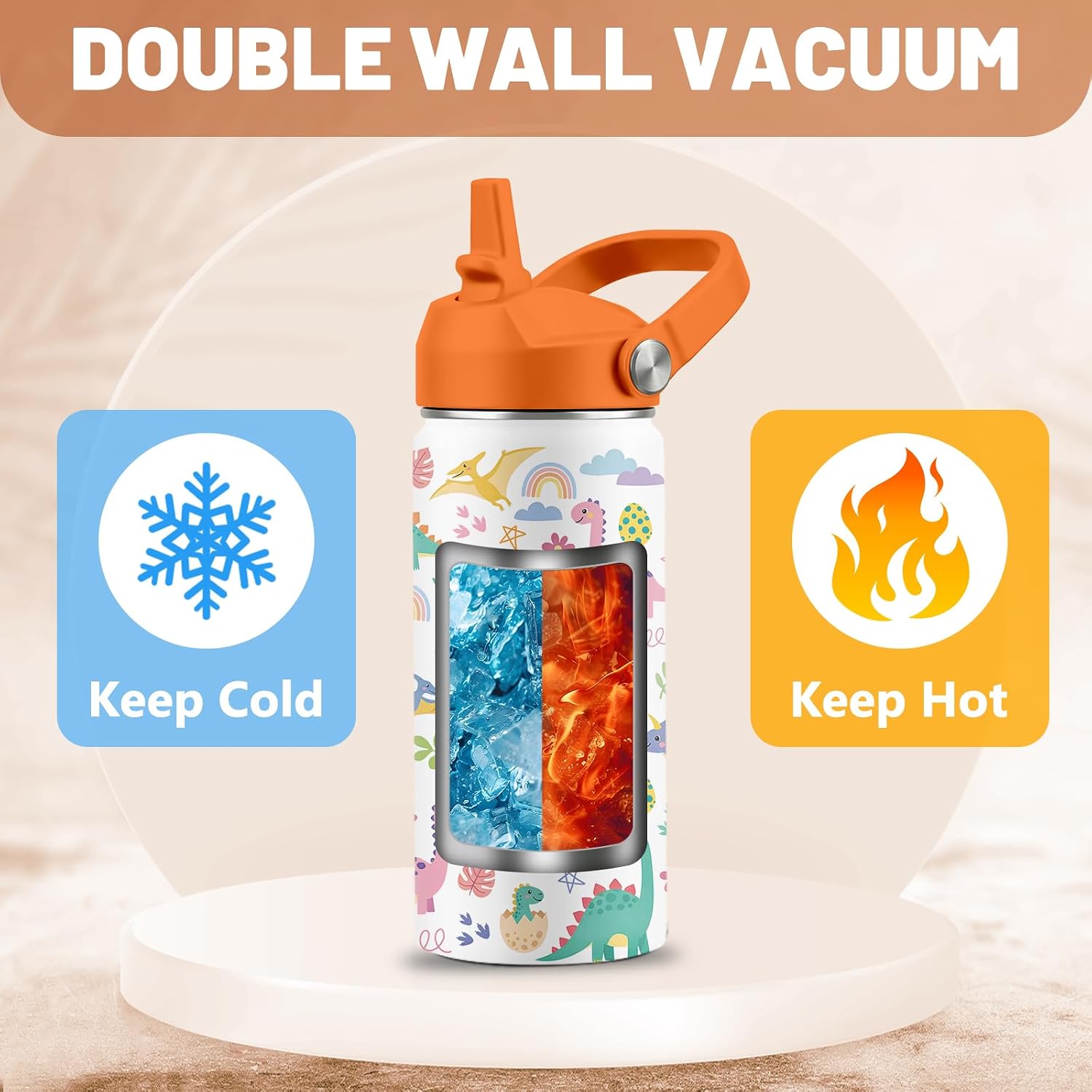 16 Oz Water Bottle Straw Lid