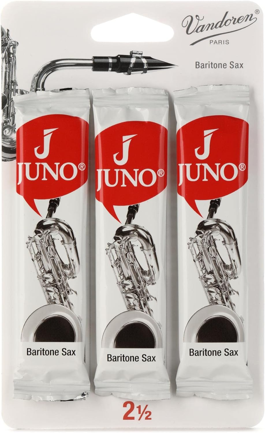 Juno JSR812/3 Baritone Saxophone Reeds - 2 (3-pack)