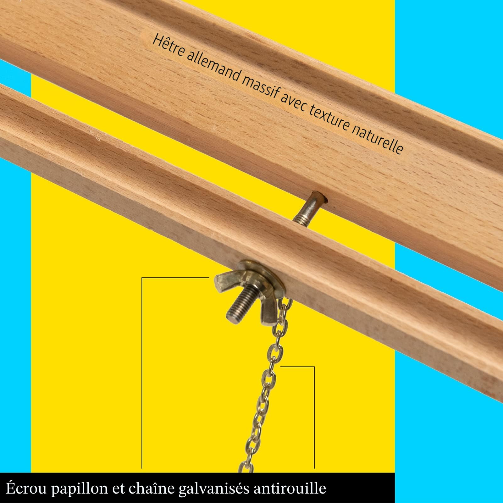 MEEDEN Chevalet en Bois pour Mariage: Trépied en Bois avec Deux Tailles Ajustables pour Panneau d’Affichage- Chevalet Mariage pour Marque de Bienvennue