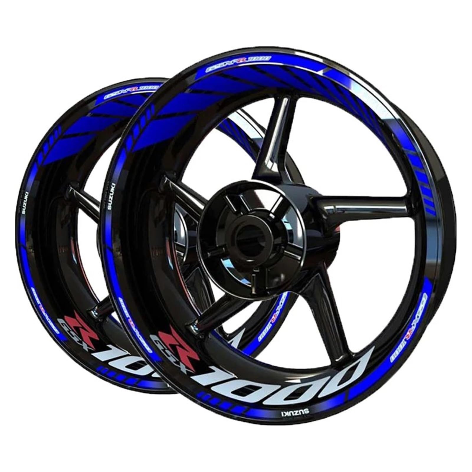 Naklejki na koła motocyklowe Dla S&uzuki Dla GSXR1000 Zestaw Naklejek Koła Motocykl Samochód I Felgi Rowerowe Naklejki na felgi(Multi-colored13)