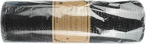 Miniatura 7 de MEEDEE Rollo de malla de tela de malla negra de 10 pulgadas, cinta de malla negra para coronas, rollo de malla metálica básica para telaraña,