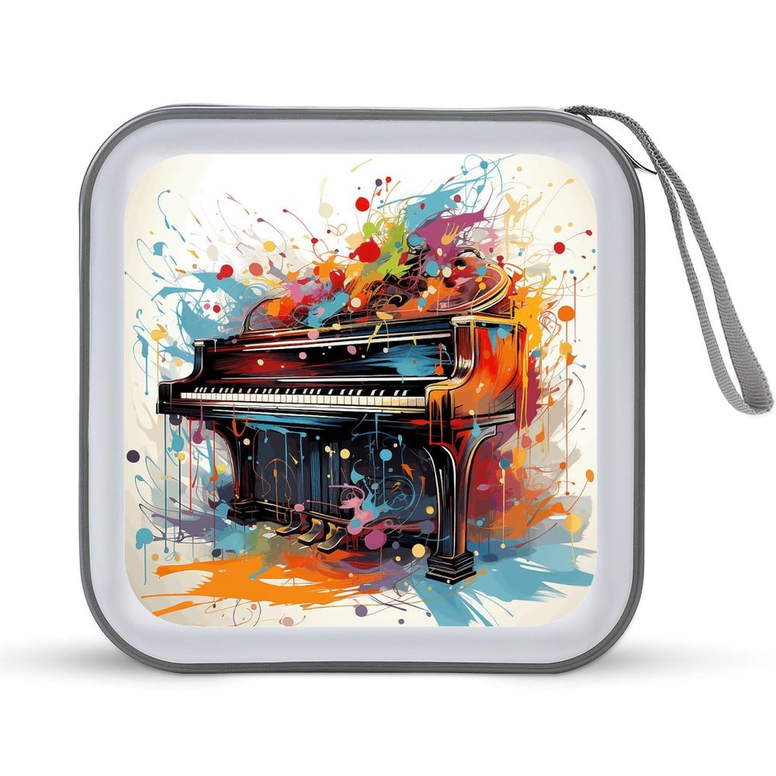 Bolsa de almacenamiento para CD y DVD portátil Color Music con organizador de cremallera