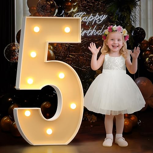 Miniatura 44 de Mixifox Letras V de marquesina de 3 pies, letras grandes iluminadas de 3 pies de alto con luces, letra de bebé grande para baby shower, boda