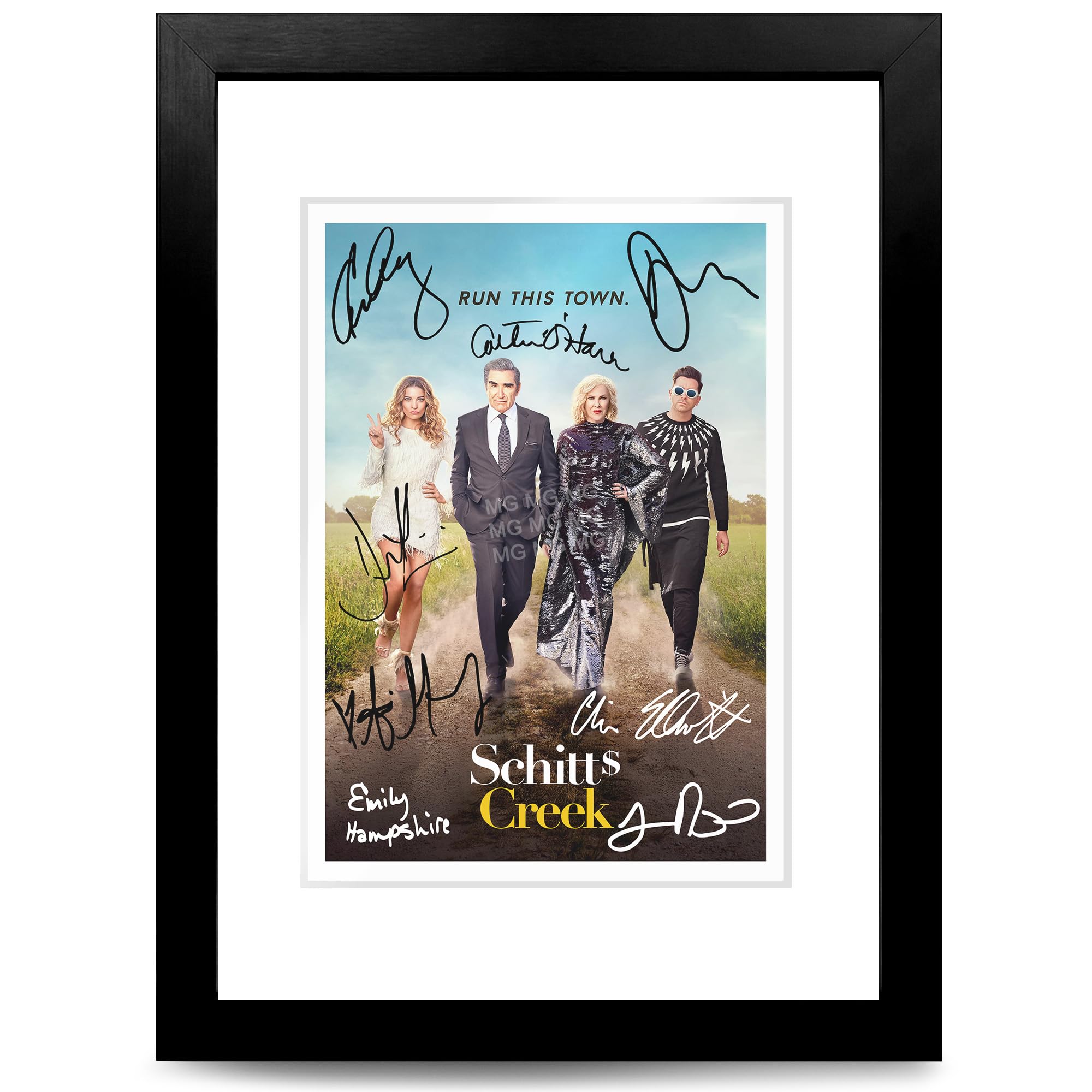 Schitt's Creek Cast Signed Autograph A4 Poster Photo Print Netflix TV Show Series Season Framed Memorabilia Gift (Schitts Creek 2, A4 Framed & Mounted)