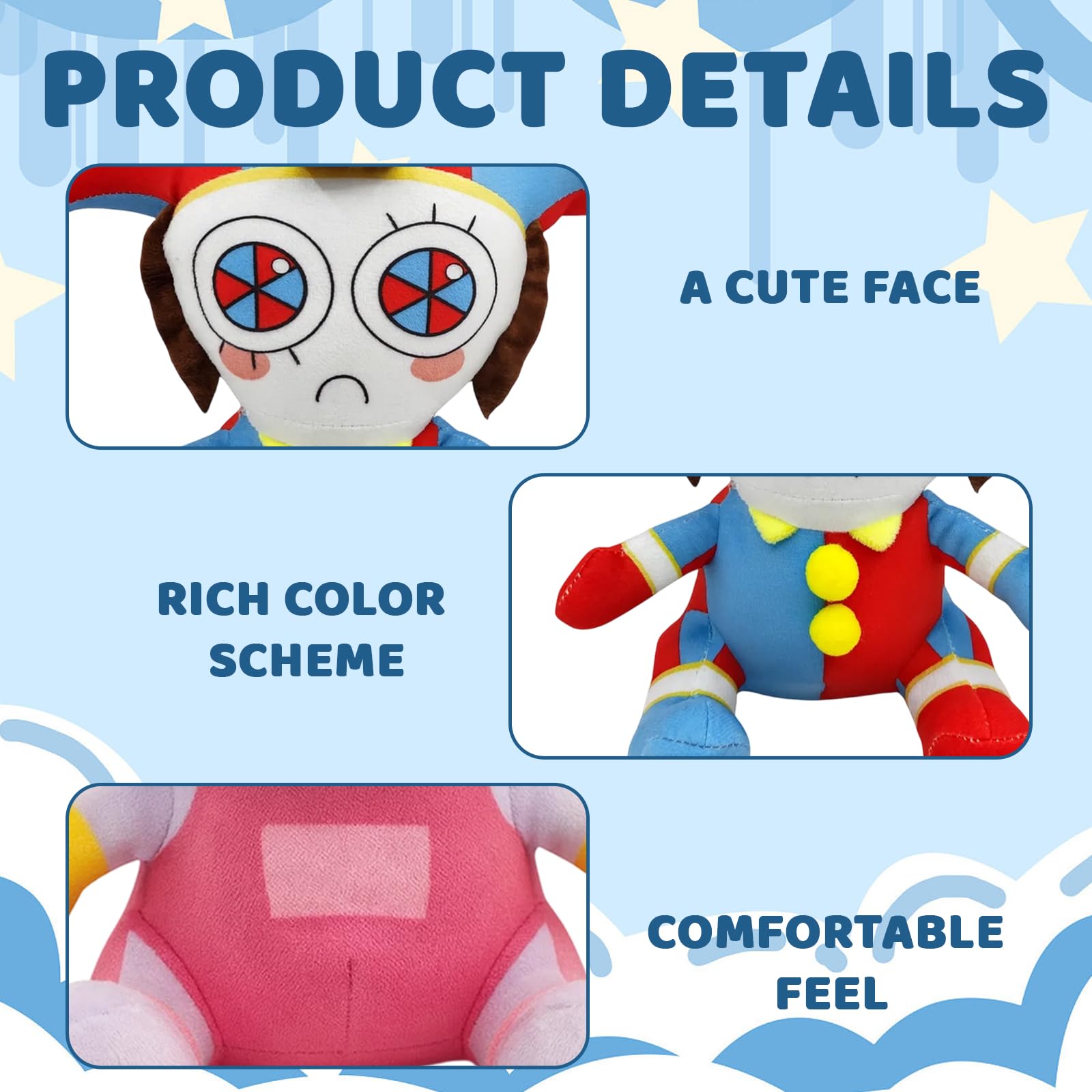 Circus Plush, 2PCS Set, Size: 27×22cm and 26×23cm, The Circus Plush Set, Soft and Cuddly Plush Toys, Perfect for Collectors and Fans - Image 3