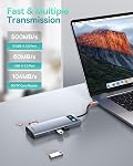 Baseus Station d'accueil d'ordinateurs portables Dual Monitor 4K@120Hz, 9 en 1 USB C Hub avec 2 HDMI, 1000Mbps LAN, Max 85W PD, 3 USB, SD Lecteur de cartes, USB C Dock Compatible avec iPhone 15/Mac/Dell/HP/Surface/Steam Deck