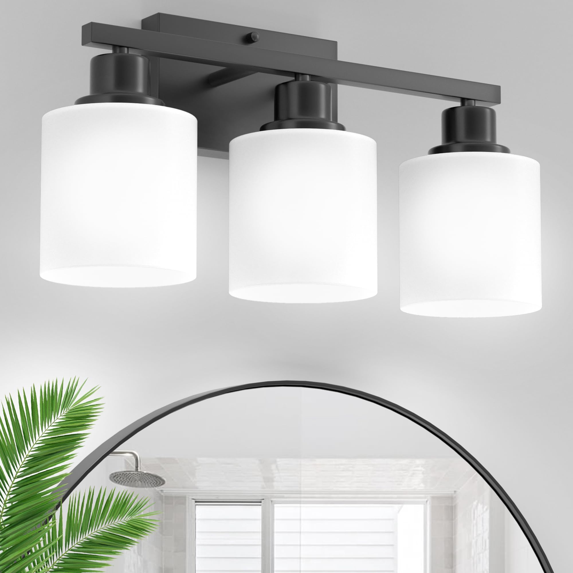 Black Bathroom Lights Over Mirror, Anti-rust Vanity Light Fixture for ...