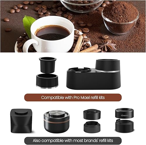 Miniatura 3 de Pro Mael Tapas de papel de aluminio para cápsulas VertuoLine reutilizables, cubierta de sellado para cápsulas Nespresso VertuoLine recargables (100