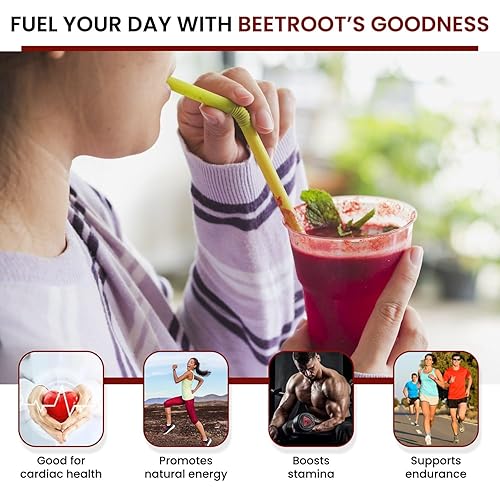 Miniatura 8 de Polvo de remolacha orgánica de 7.05 oz de energía preentrenamiento, superalimento soporta óxido nítrico, vegano, sin OMG, ídolo sin gluten para