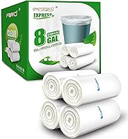 Vista 11 de FORID Bolsas de basura pequeñas transparentes de 1.2 galones, 330 bolsas de basura para baño, dormitorio, oficina, bote de basura de 5 litros, bolsa