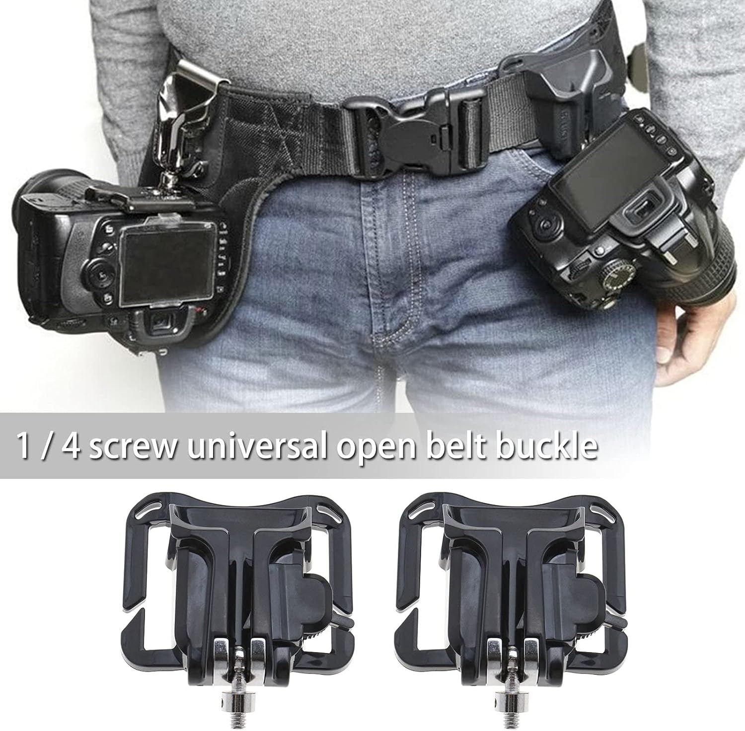 2pcs Metal Camera Waist Belt Holder Camera Belt Clip 110x85mm Bearing