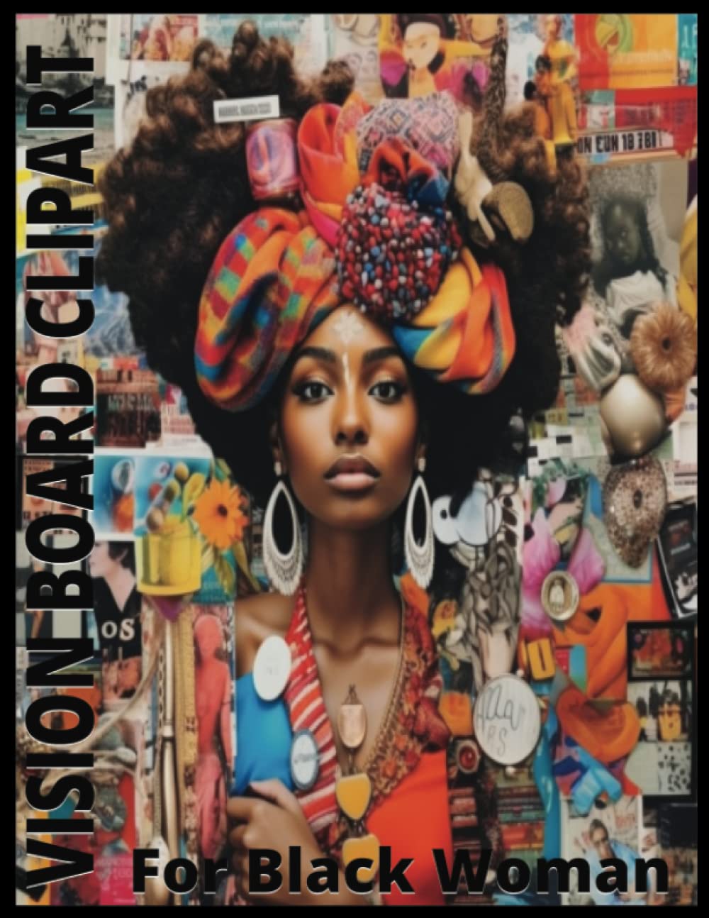 Vision board Black woman clipart journal gratitude developpement personnel