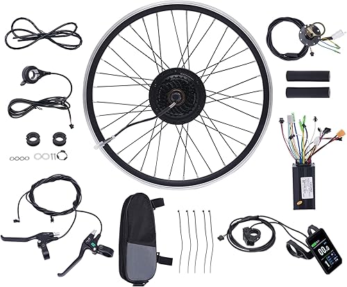 Miniatura 1 de Lidhujnk Kit de motor de bicicleta eléctrica, 36 V 500 W, rueda trasera, kit de conversión de bicicleta eléctrica, controlador de modo dual