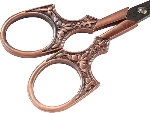 Miniatura 2 de JubileeYarn - Tijeras de bordado de estilo antiguo, color cobre, 1 par