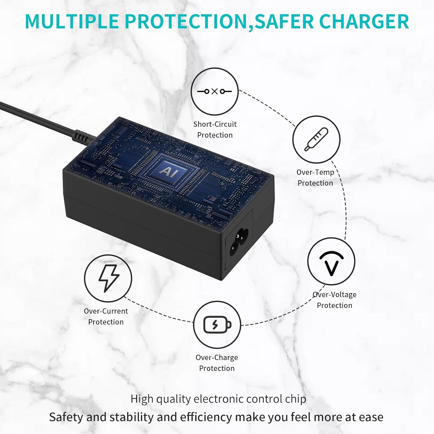 65W 45W USB C Chromebook Laptop Charger Compatible with HP Probook 440 450 640 G10 G8, Elitebook & Envy Fast Charging USB Type C Power Adapter