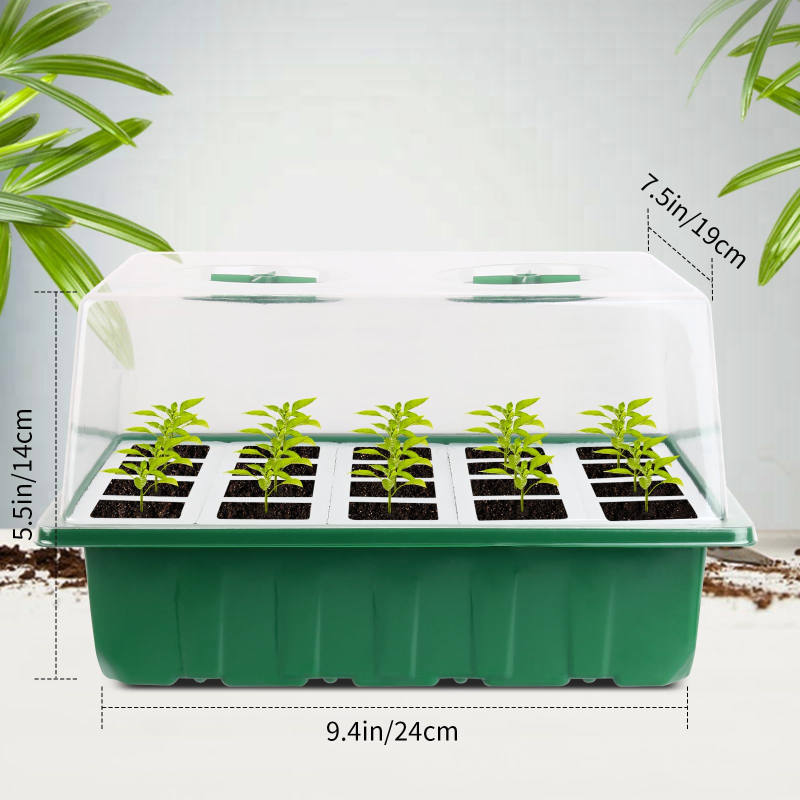 Sondiko Plateau de démarrage de graines avec cellules en silicone souple, kit de démarrage de semis réutilisable à 80 cellules, plateaux de démarrage de semis avec dôme d'humidité, mini kit de