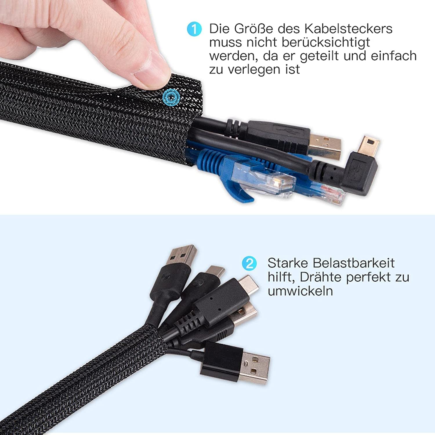 10mm Kabelschutzschlauch 4 Meter - Selbstschließend Gegen Haustierbisse