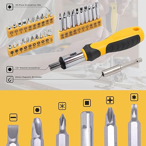 Miniatura 3 de Start Pro - Kit de herramientas de reparación de automóviles y hogar de 237 piezas, juego de herramientas manuales generales con destornilladores,
