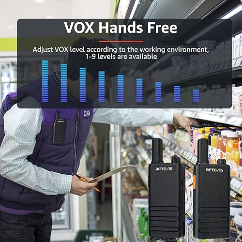 Miniatura 6 de Retevis RT22P, nueva versión de RT22 (2.0), Walkie Talkies recargables para adultos, radios bidireccionales FRS compactas, manos libres VOX, batería