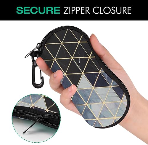 Miniatura 140 de MoKo - Estuche suave, ultra ligero, de neopreno, para lentes de sol, con cremallera y clip para cinturón