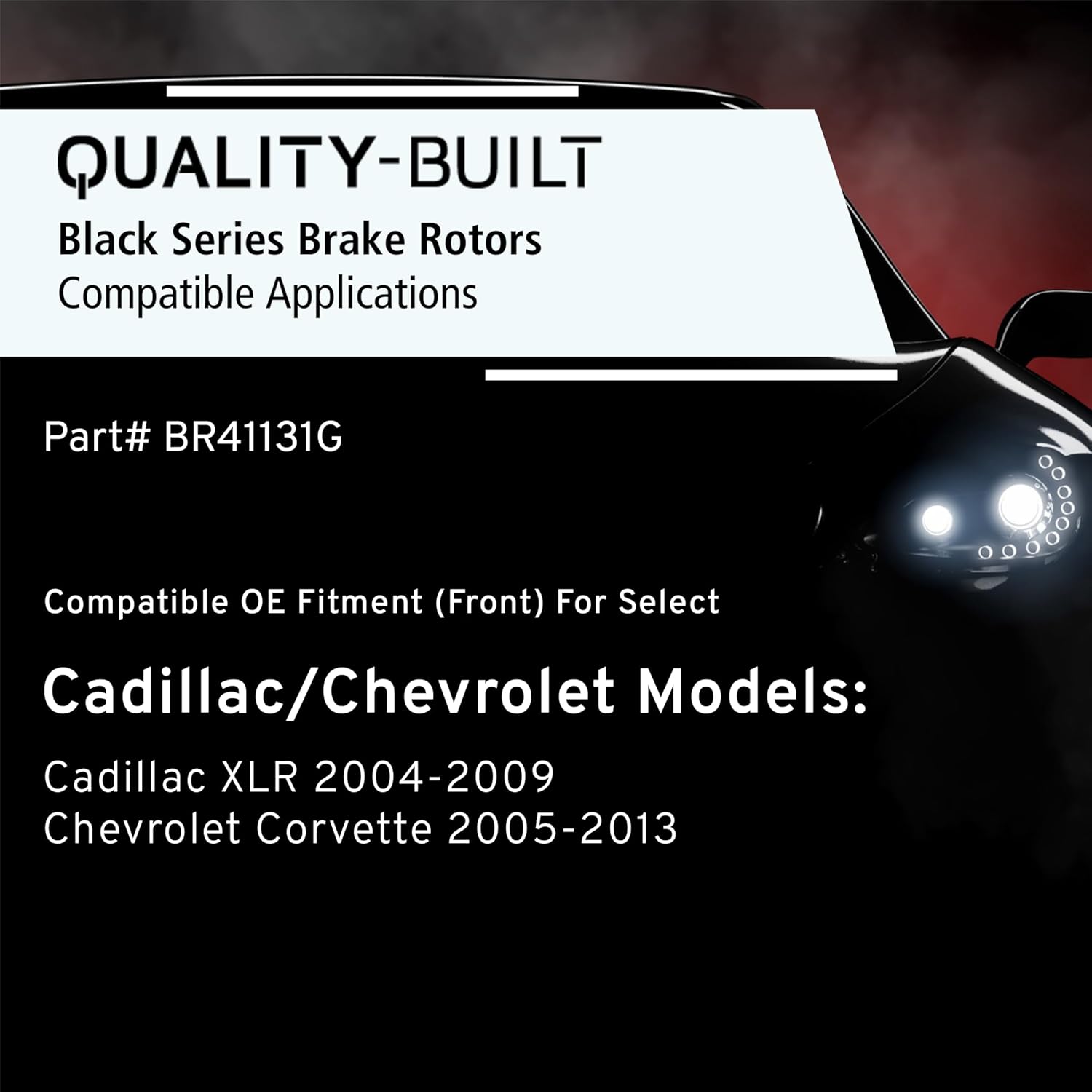 QUALITY-BUILT Front Brake Rotor, Black Series BR41131G, Compatible with 2004-2013 Cadillac/Chevrolet (Corvette,XLR)