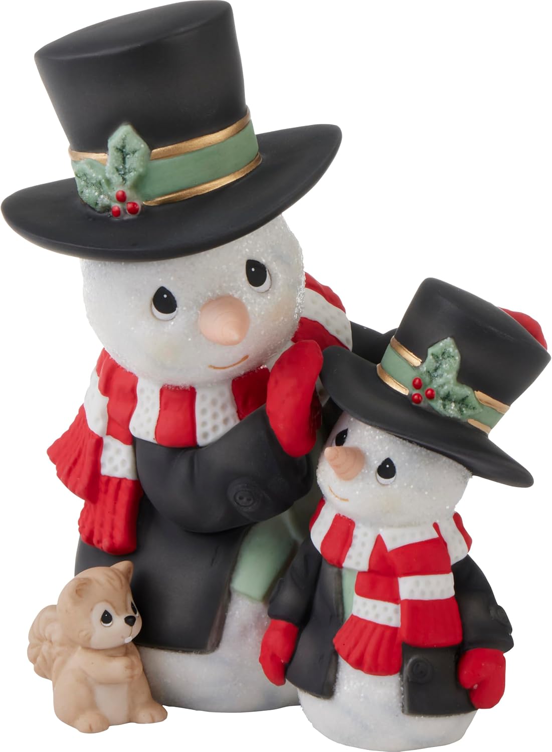 Precious Moments Annual Snowman Christmas Figurine | You Bring Warmth to The Season Annual Snowman Bisque Porcelain Figurine | Christmas Decor & Gifts