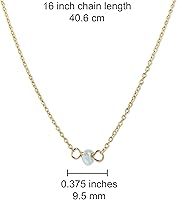 Vista 207 de Gargantilla de piedra natal – Regalo de cumpleaños, regalo para niña, mujer, amiga, hija, esposa, mamá, ella, joyas de piedras preciosas para uso