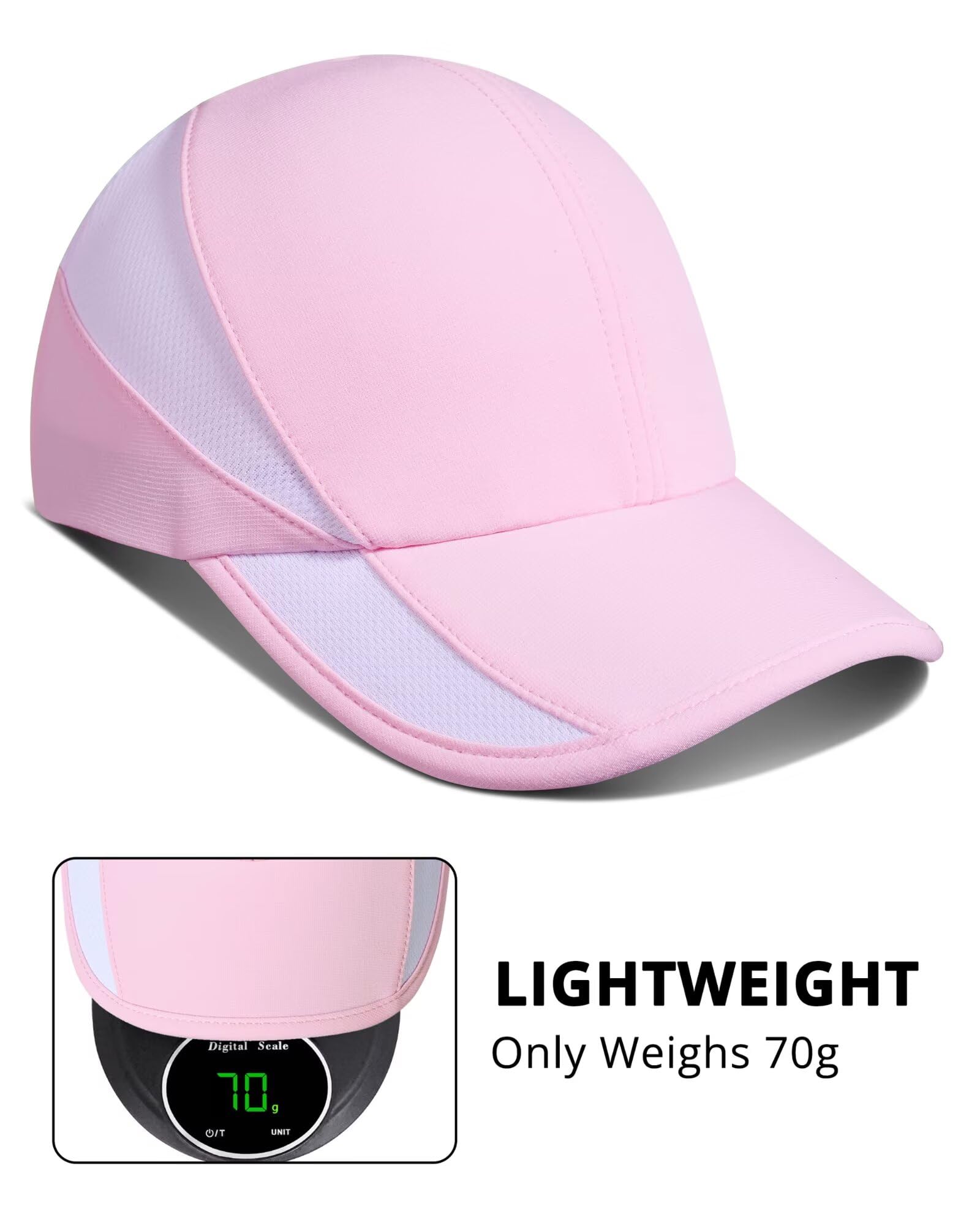 GADIEMKENSD Cappellino da Baseball per Ragazze con Coda di Cavallo, Rete Traspirante, Cappello Estivo rinfrescante per Bambine, Cappello da Sole UPF50+, Cappellino per Ragazze per attività estive