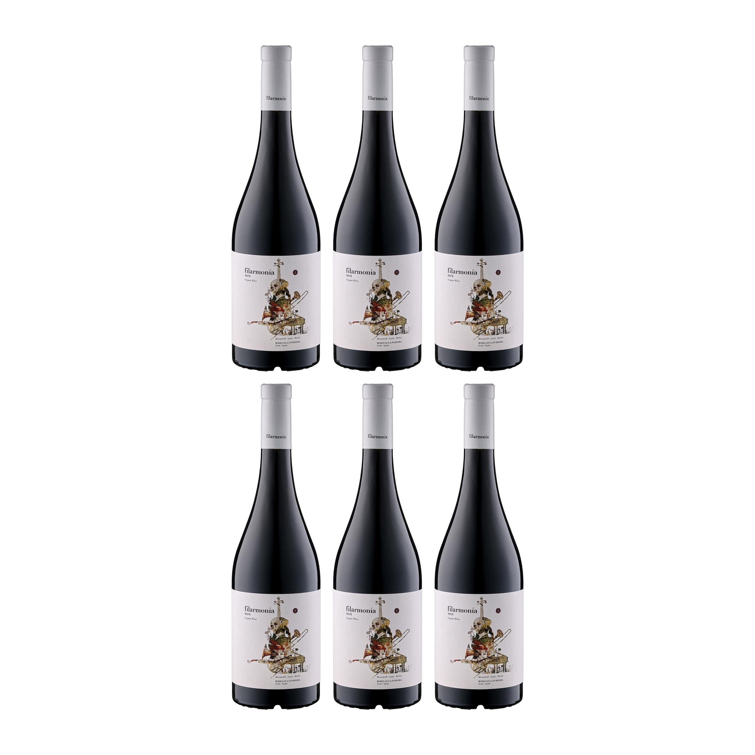 La Purisima Filarmonia D.O. Rotwein Rot halbtrocken BIO Spanien inkl. FeinWert E-Book (6 x 0.75 l)