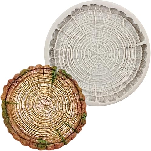 Miniatura 1 de MINFEIDMS Molde de silicona para pastel de tocón de árbol, moldes de silicona para corteza de madera para decoración de pasteles, decoración de