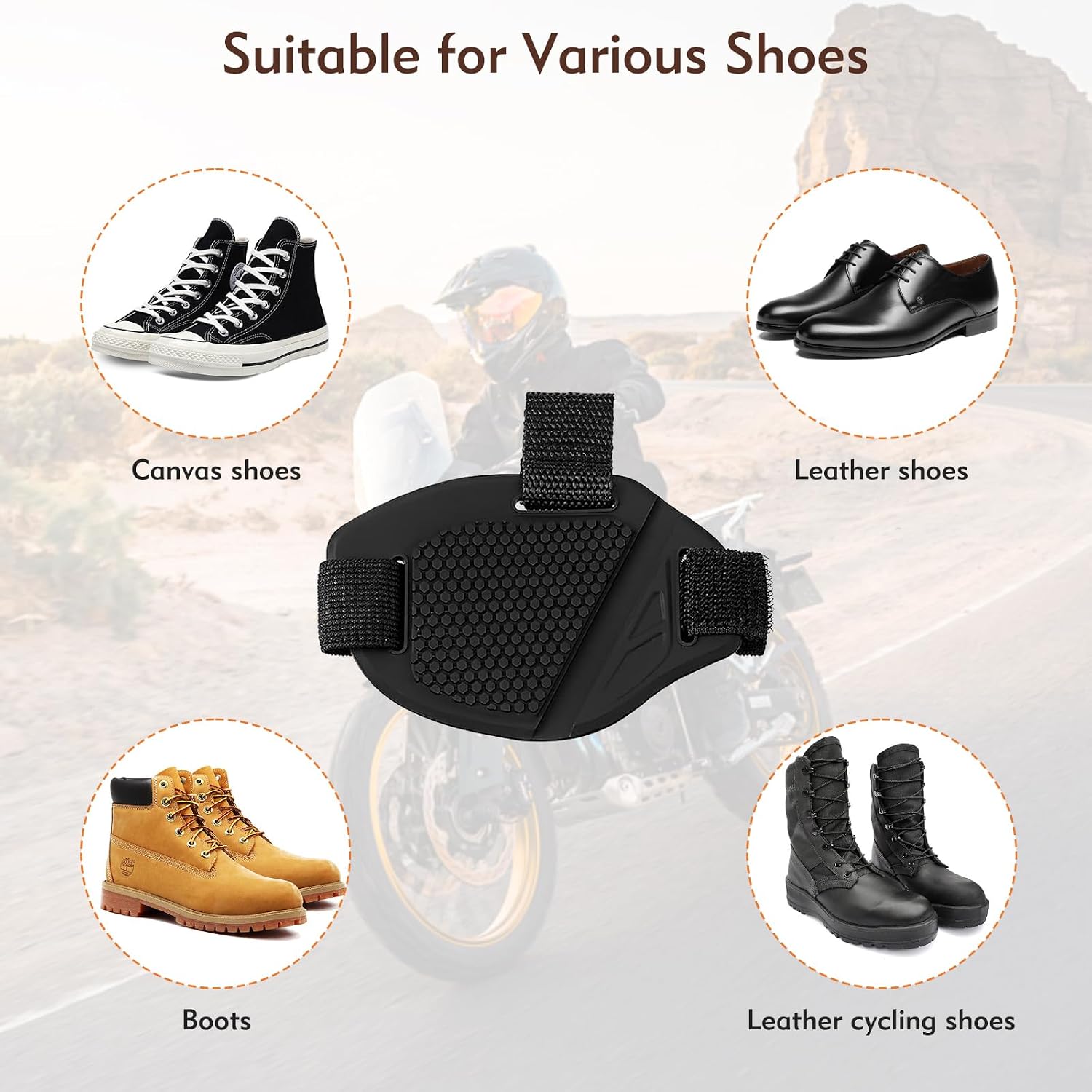 Motorcycle Shoe Protector, 4 Pack, Adult