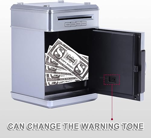 Miniatura 5 de GuDoQi alcancía con contraseña alcancía electrónica y digital para guardar dinero pequeño cajero automático para monedas o efectivo regalo de