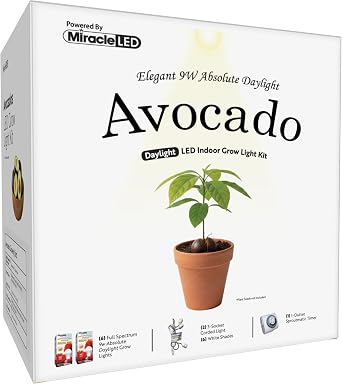 Miracle LED Elegant Avocado Starter Grow Light Kit 3-Socket Full Spectrum 2- Pack