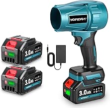 Yofidra Souffleurs de Feuilles, 576 km/h, Souffleur de Feuilles sans Fill avec 2 Batteries de 3,0 Ah, 28 000 TR/Min, Souffleur Électrique pour Bulles de Feuilles,Voitures, Feuilles, Neige, Poussière