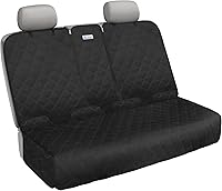 Allansing 900D Oxford Waterproof Back Seat Cover Protector for Dogs & Kids - Fits Cars SUVs Trucks Split Bench Non-Slip Black