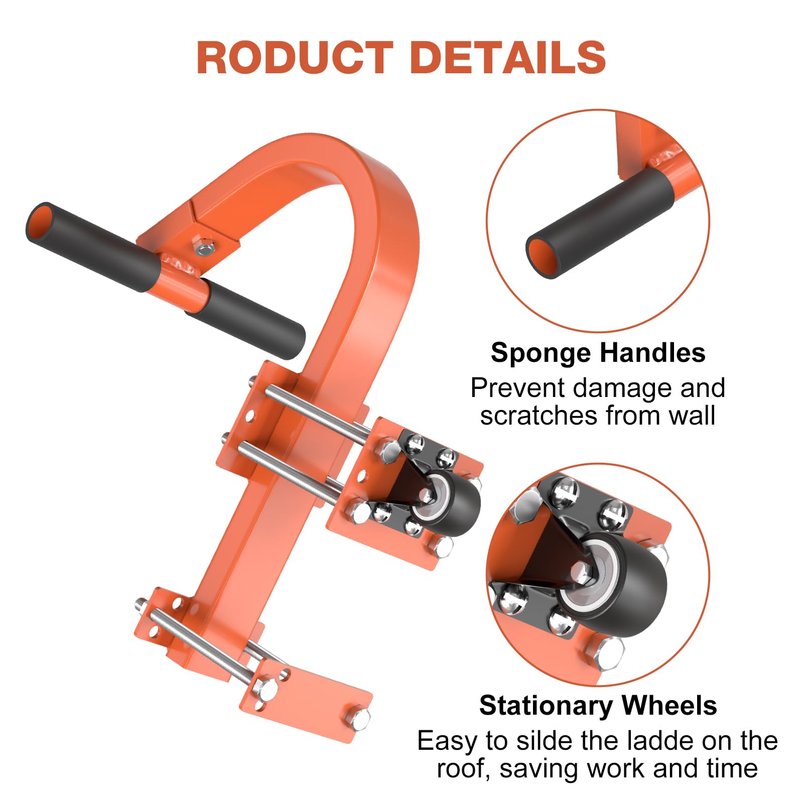 Leiterstabilisator für Dach, Orange, 2 Stück