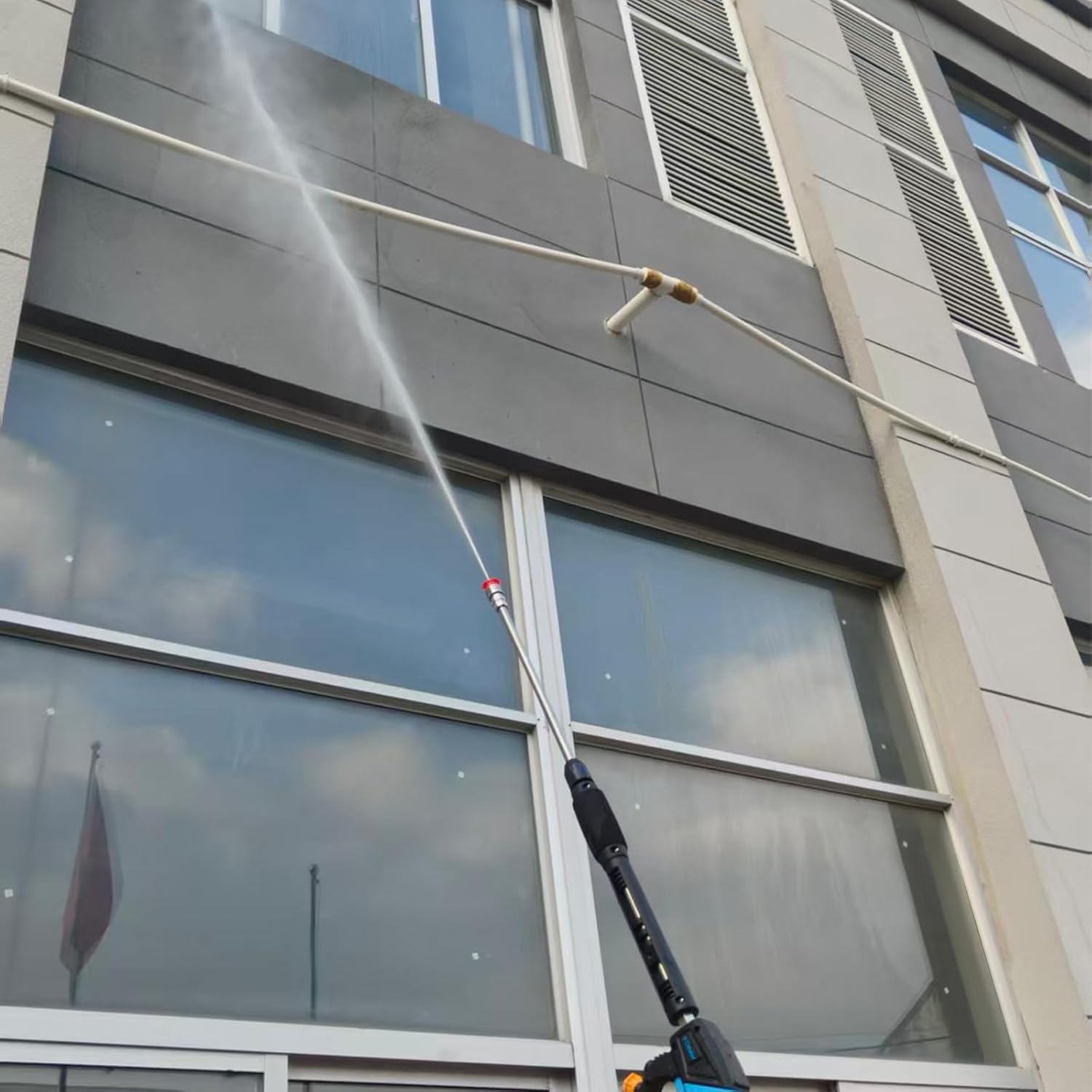 GDHXW Adjustable High Power Pressure Washer Gun with Swivel,with 2 Extension Wand 5 Nozzle10 O-Rings Thread Adapter 5000 PSI For Pressure Washer