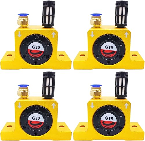 (4 piezas) GT8 18 "vibrador neumático de turbina de aire serie GT componentes neumáticos industriales vibradores de turbina alta velocidad con tolva