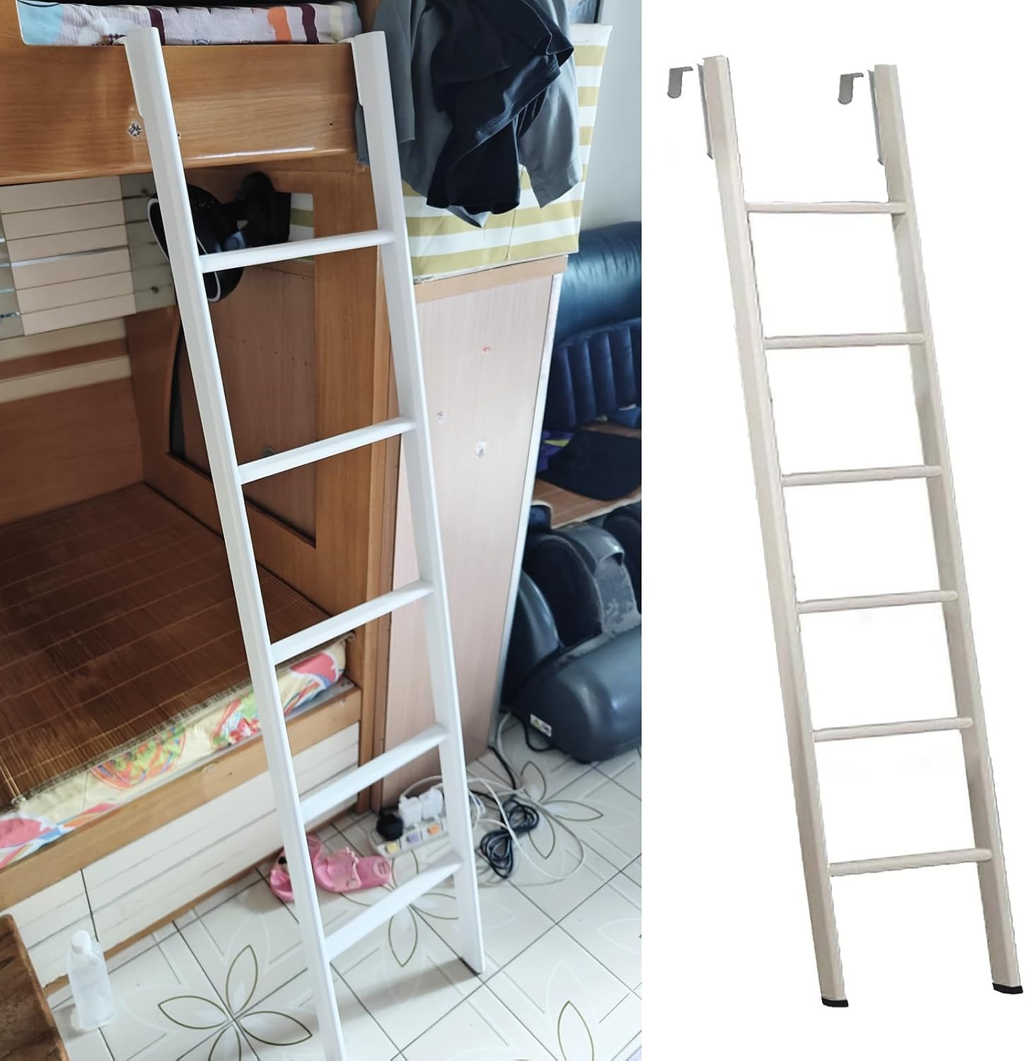 Bed Ladder,Home Bunk Bed Ladder - 45/50/55/59/63/65/69/71/73in RV Bed Ladder s, Ladder for Rv Cabinet(116cm/45)