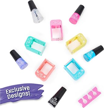 Cool Maker, GO GLAM U-nique Metallic Nail Salon with 200 Icons and Designs, 4 Polishes, Stamper & Dryer, Nail Kit for Girls