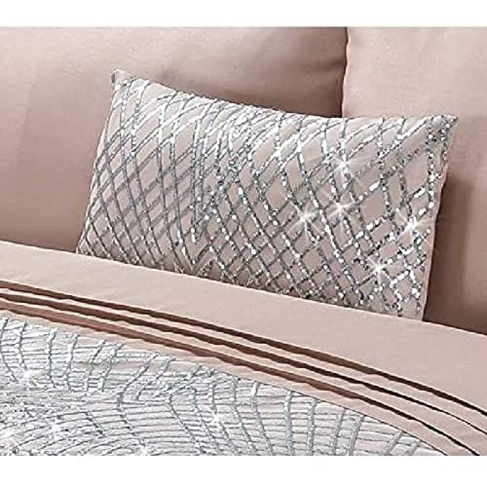 Rapport Sequin Filled Cushion, Blush, 30 x 50cm