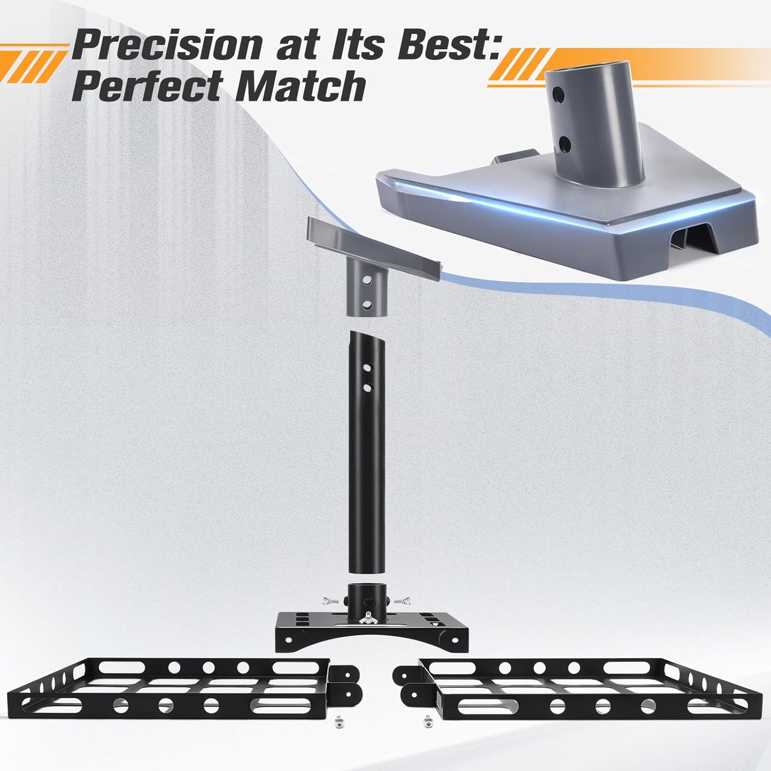 Gen 3 Starlink Roof Ridge Mount, No-Drill Installation Starlink Pivot Mount with Gen 3 Pipe Adapter