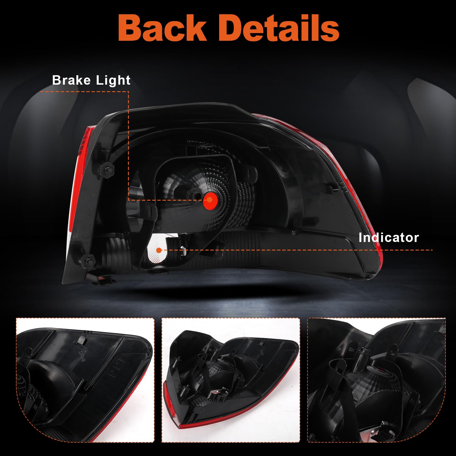 Fanale posteriore senza lampadina esterno sinistro di ricambio per 2009-2013 VW Golf MK6, chiaro rosso Basic fanale posteriore, 5K0945095D 5K0945095N 5K0945095E