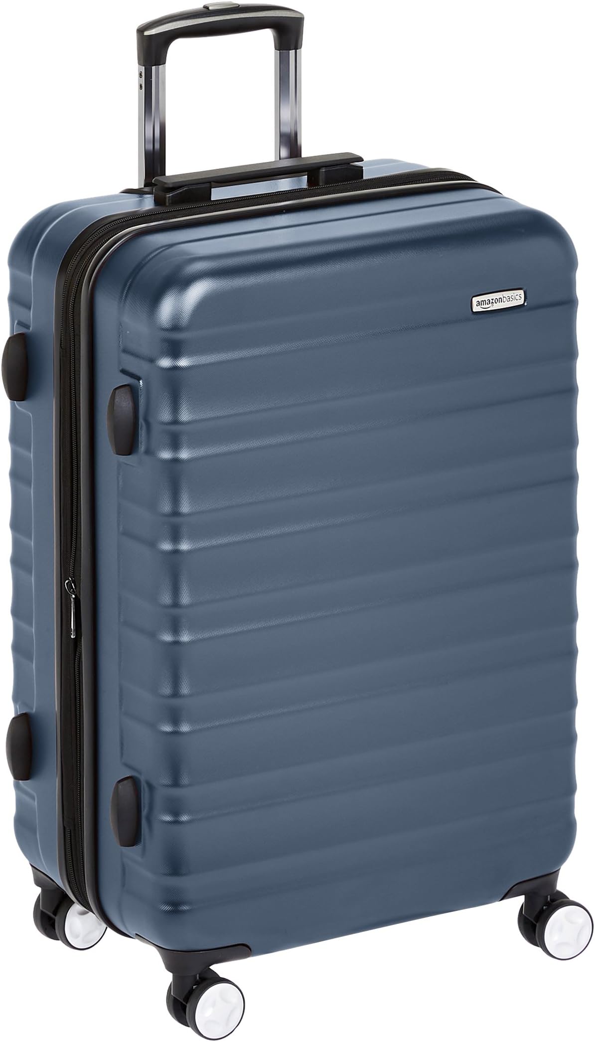 Amazon Basics 21-inch Hardside Carry-On Luggage With Built-In TSA Lock, Four Spinner Wheels, Durable Polycarbonate Material, Navy Blue